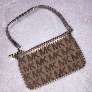 Michael Kors Brown Monogram Wristlet